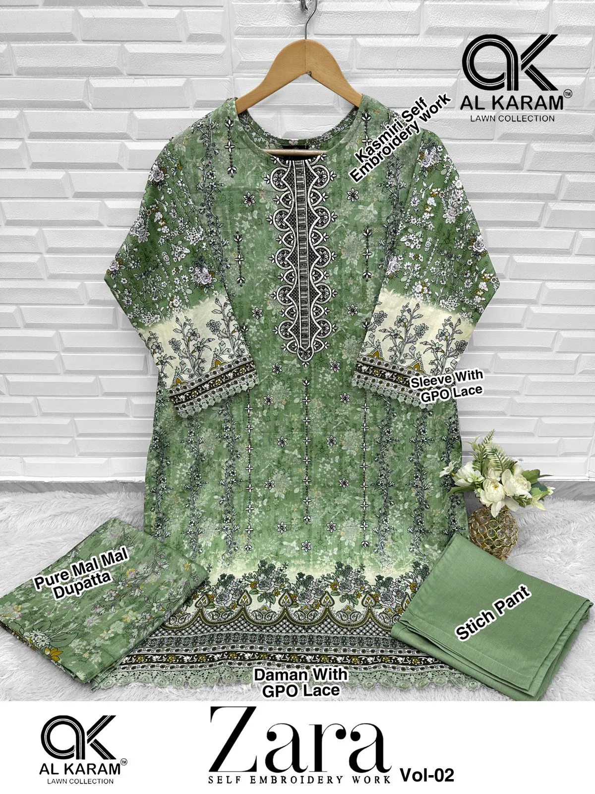 Zara Vol 2 By Al Karam Lawn Cotton Printed Wholesale Readymade Suits In India
